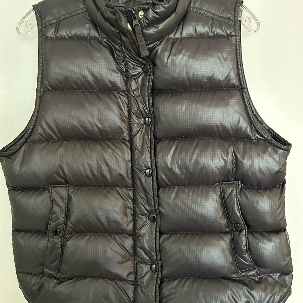 JCrew Down Fill Black Puffer Vest Size L
